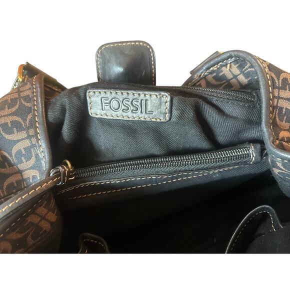 Fossil Signature Monogram Handbag w/Key Hang Tag - Picture 6 of 9